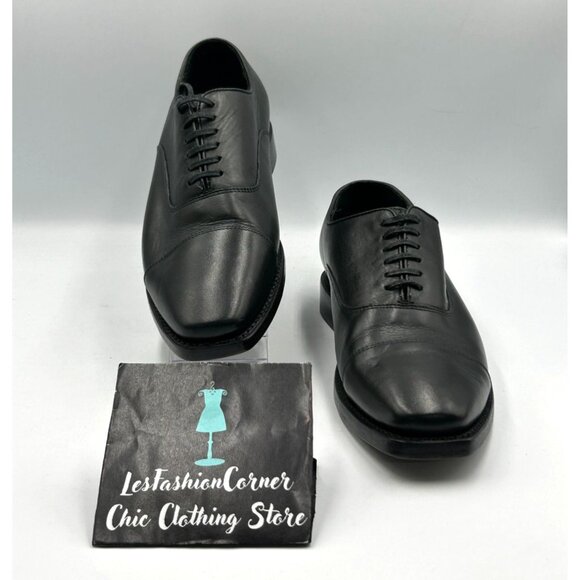 Thursday Men\'s Black Leather Everyday Cap Toe Oxford  Dress Shoes Size 8 3269 main image 8